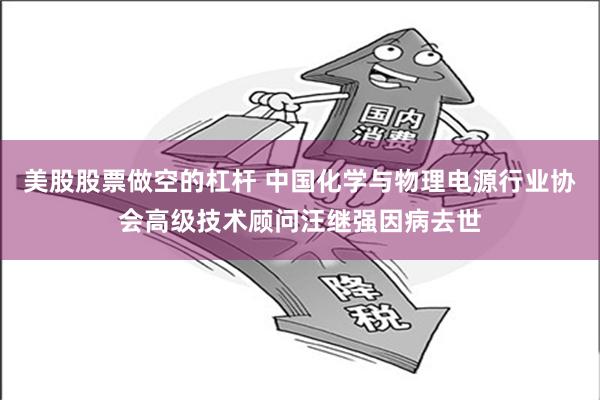 美股股票做空的杠杆 中国化学与物理电源行业协会高级技术顾问汪继强因病去世