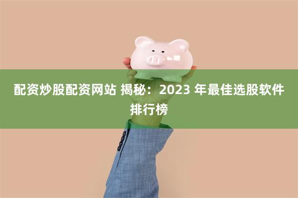 配资炒股配资网站 揭秘：2023 年最佳选股软件排行榜