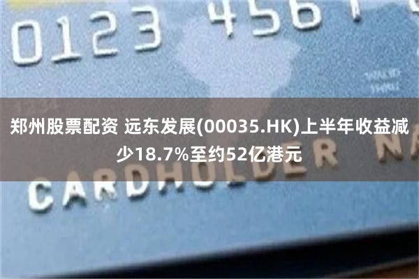 郑州股票配资 远东发展(00035.HK)上半年收益减少18.7%至约52亿港元