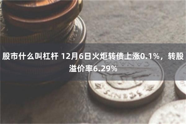 股市什么叫杠杆 12月6日火炬转债上涨0.1%，转股溢价率6.29%