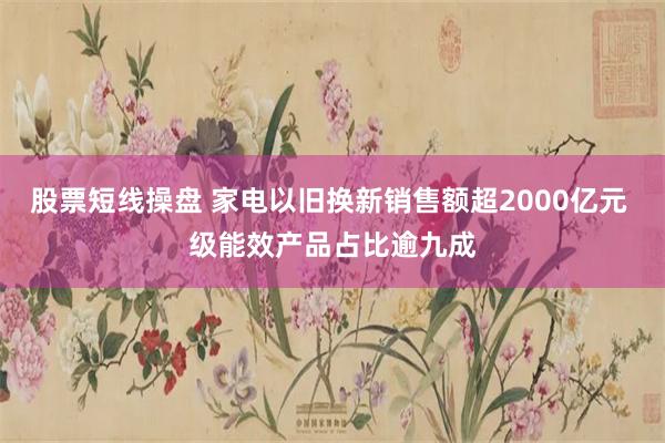 股票短线操盘 家电以旧换新销售额超2000亿元 级能效产品占比逾九成