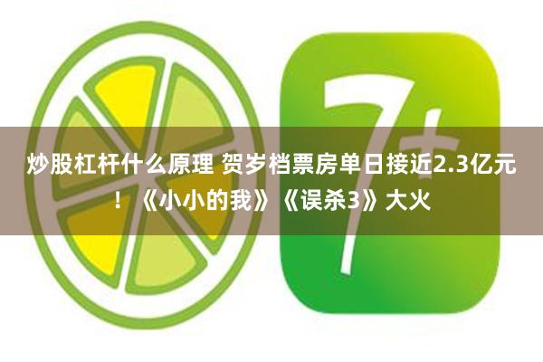 炒股杠杆什么原理 贺岁档票房单日接近2.3亿元！《小小的我》《误杀3》大火